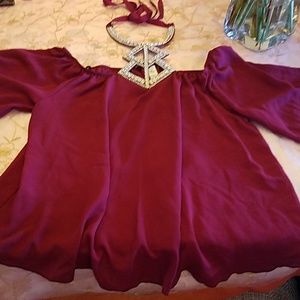 Never worn perfect condition jeweled halter top